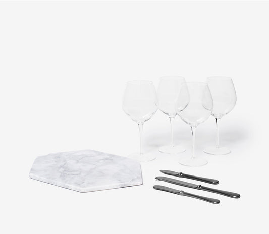 Marble Wine & Cheese Set