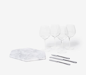 Marble Wine & Cheese Set