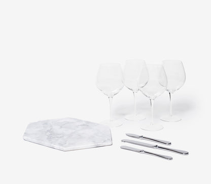 Marble Wine & Cheese Set