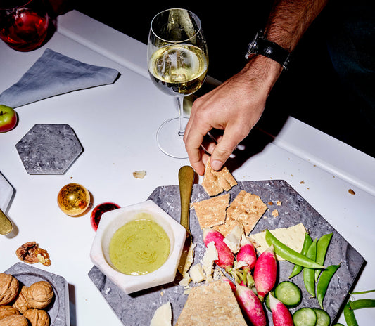 Marble Cheese Board Set