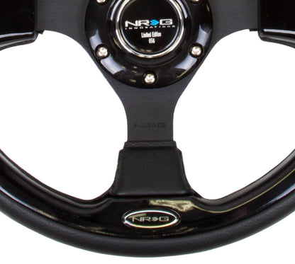 320mm Black Leather Grip Steering Wheel - RST-001BK