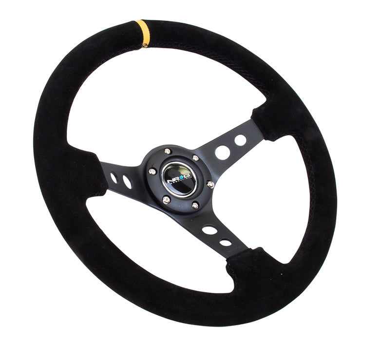 350mm 3 in. Deep Dish Suede Grip Steering Wheel - RST-006S-Y