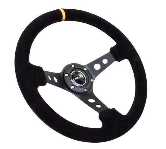 350mm 3 in. Deep Dish Suede Grip Steering Wheel - RST-006S-Y