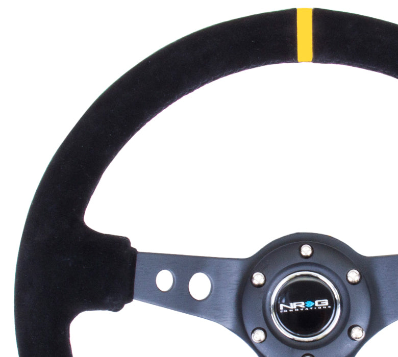 350mm 3 in. Deep Dish Suede Grip Steering Wheel - RST-006S-Y