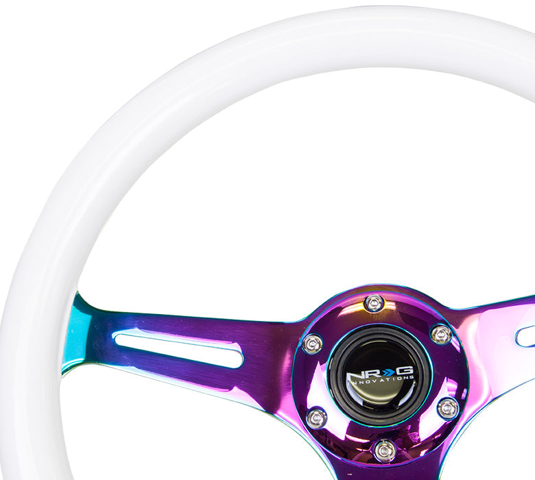 350mm Luminor Wood Grain Neochrome Spoke Steering Wheel - ST-015MC-GL-BL