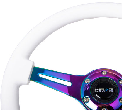 350mm White Wood Grain Neochrome Spoke Steering Wheel - ST-015MC-WT