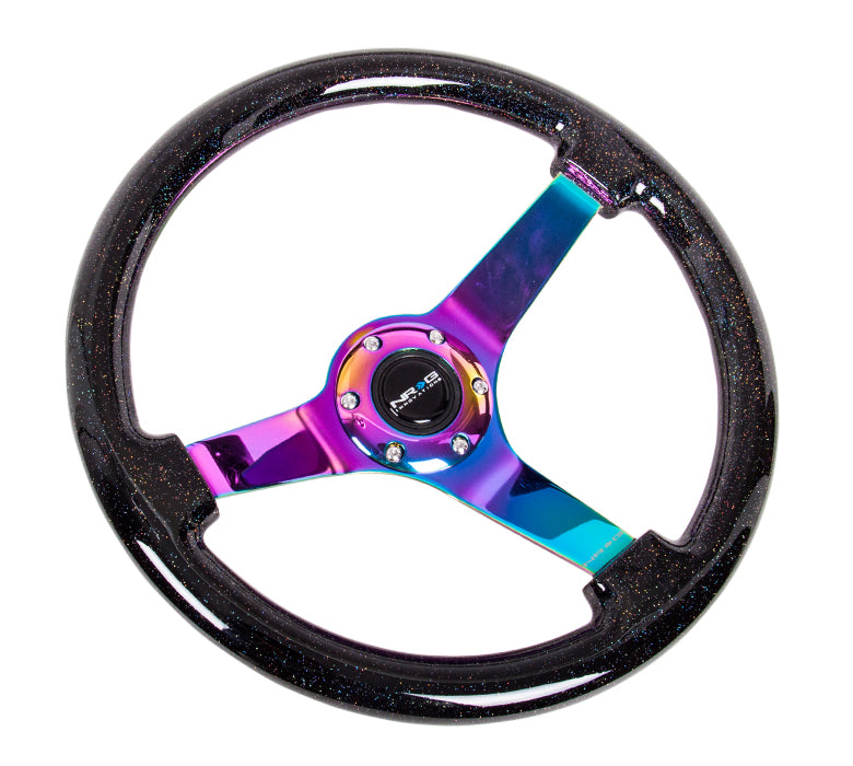 350mm Sparkle Flake Wood Grain Steering Wheel - RST-036BSB-MC