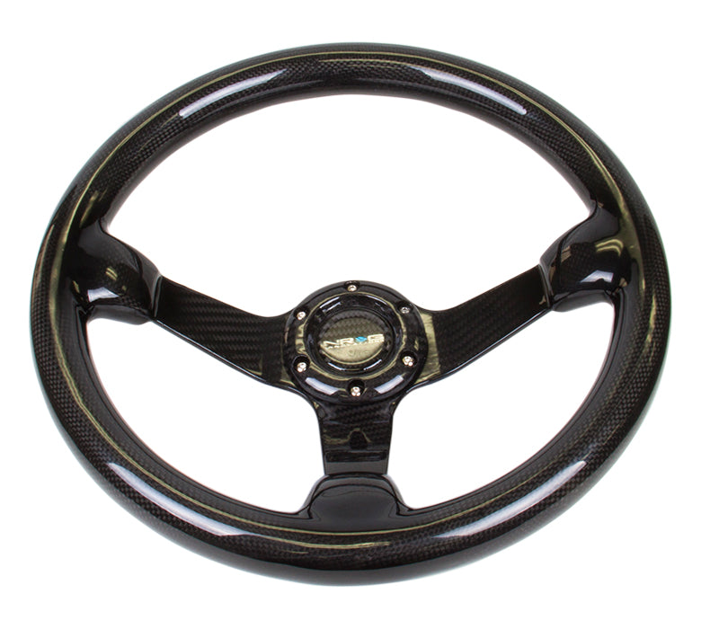 350mm 3 in. Deep Dish Carbon Fiber Steering Wheel - ST-036CF