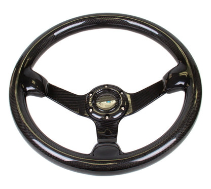 350mm 3 in. Deep Dish Carbon Fiber Steering Wheel - ST-036CF