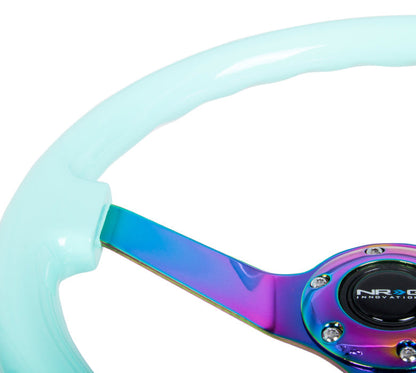 350mm 3 in. Deep Dish Mint Fresh Wood Grain Steering Wheel - RST-036MF-MC