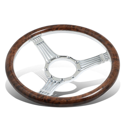 343mm 2.25 in. Deep Dish Banjo Style Leather Grip Steering Wheel