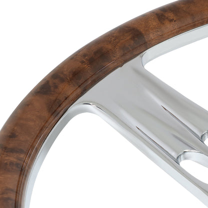 343mm 2.25 in. Deep Dish Banjo Style Wood Grain Grip Steering Wheel