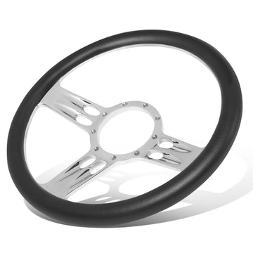343mm 2.25 in. Deep Dish Banjo Style Leather Handle Steering Wheel