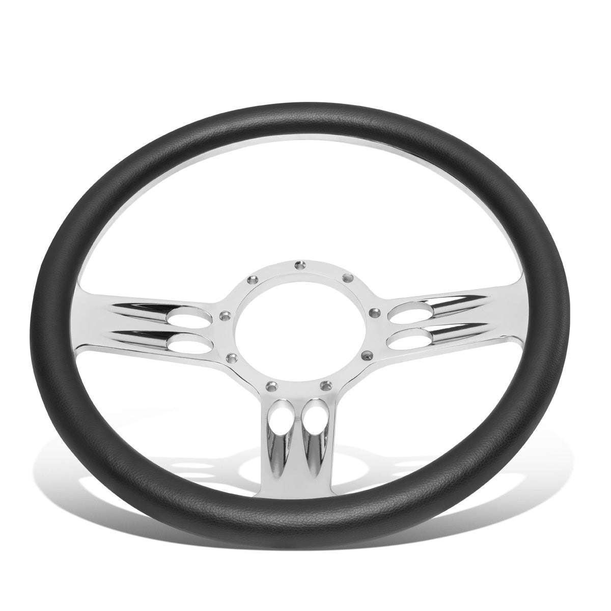 343mm 2.25 in. Deep Dish Banjo Style Leather Grip Steering Wheel