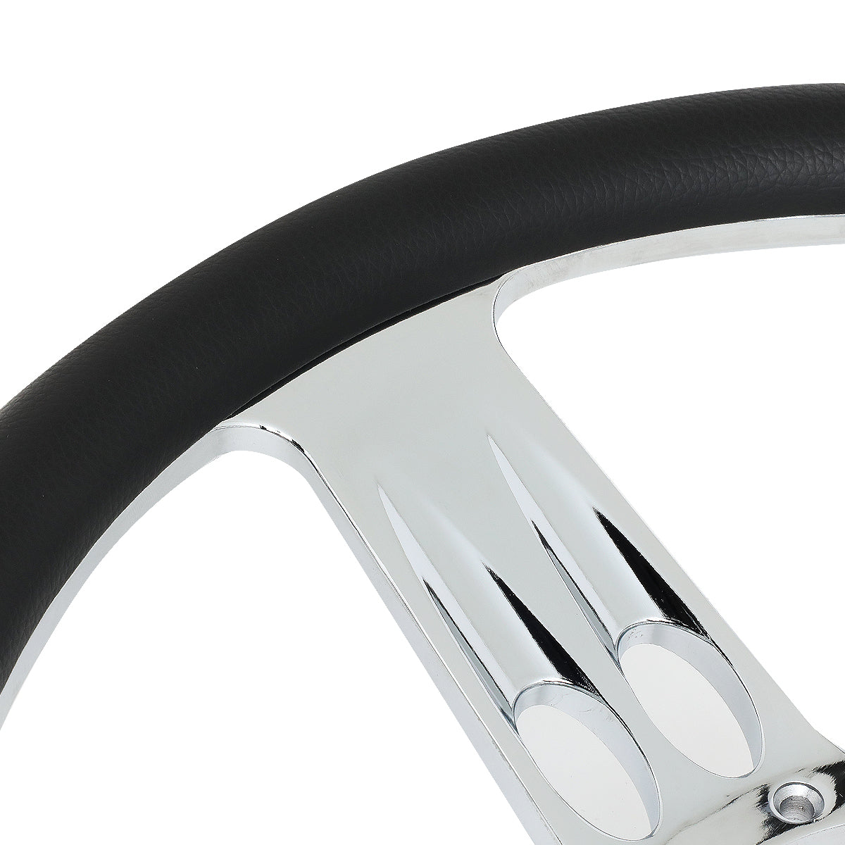 343mm 2.25 in. Deep Dish Banjo Style Leather Handle Steering Wheel
