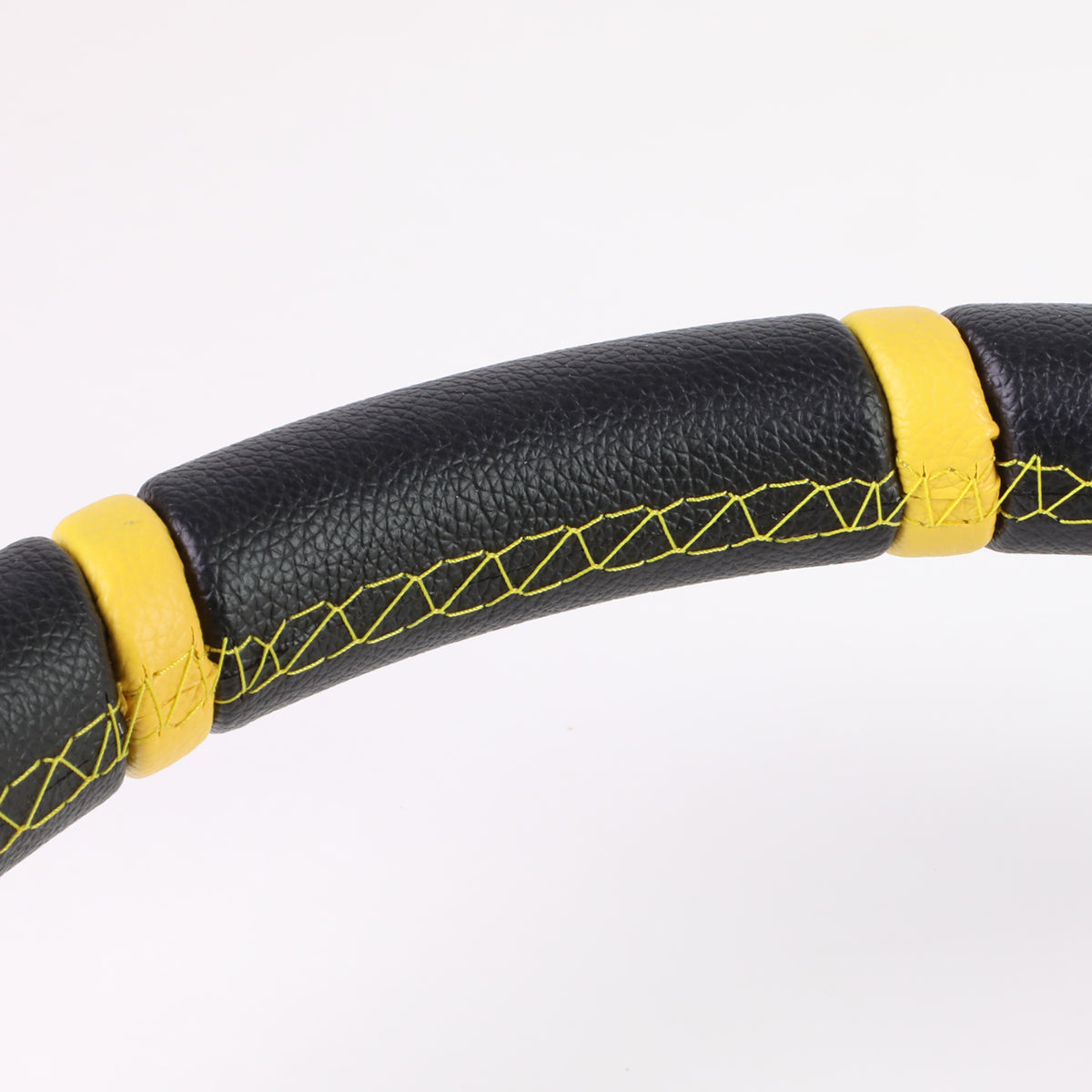 350mm Aluminum 3.5 in. Deep Dish Vinyl Leather Grip Steering Wheel