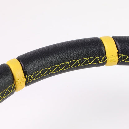 350mm Aluminum 3.5 in. Deep Dish Vinyl Leather Grip Steering Wheel
