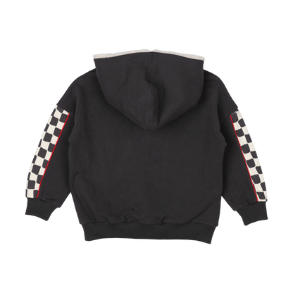 EAT MY DUST SHERPA LINED HOODED SWEATSHIRT
