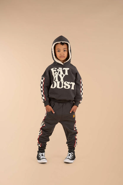 EAT MY DUST SHERPA LINED HOODED SWEATSHIRT