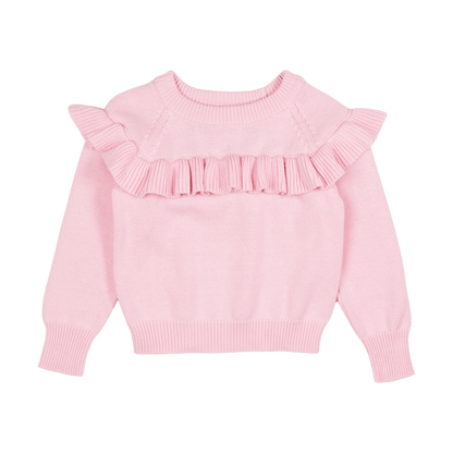LIGHT PINK FRILL KNIT JUMPER