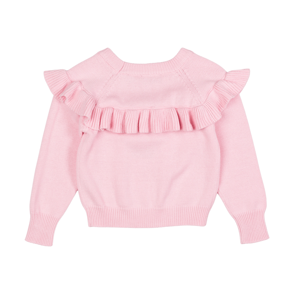LIGHT PINK FRILL KNIT JUMPER