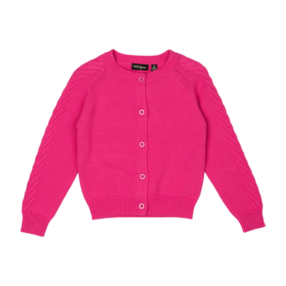 HOT PINK KNIT CARDIGAN