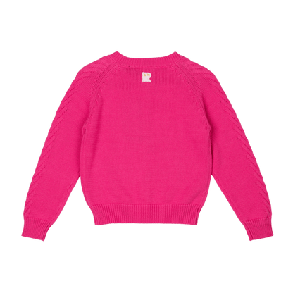 HOT PINK KNIT CARDIGAN