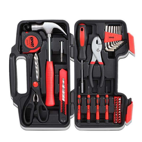 39 Pieces Household Hand Tool Kit with Toolbox
