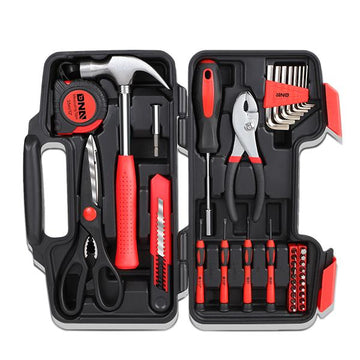 39 Pieces Household Hand Tool Kit with Toolbox