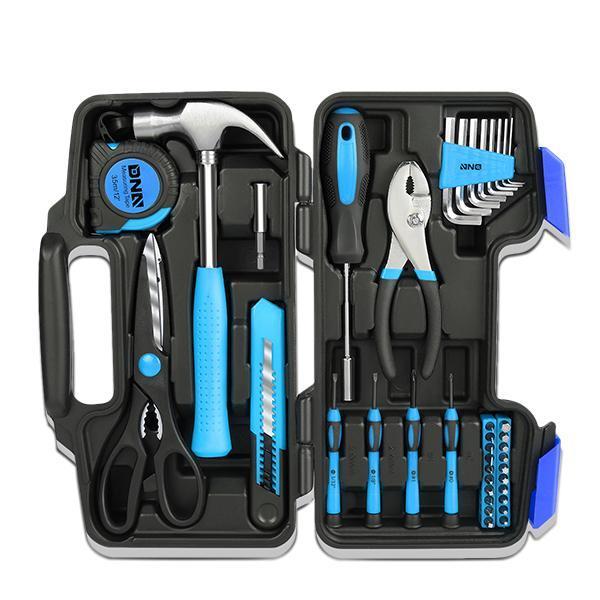 39 Pieces Household Hand Tool Kit with Toolbox