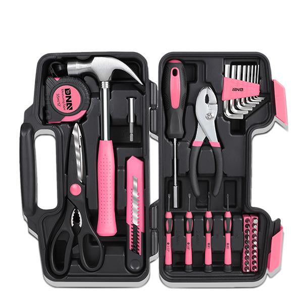 39 Pieces Household Hand Tool Kit with Toolbox