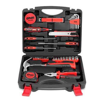 46 Pieces Household Hand Tool Kit with Toolbox [A Variety of Color Options]