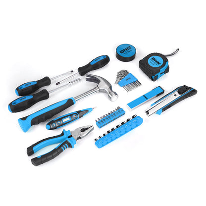46 Pieces Household Hand Tool Kit with Toolbox [A Variety of Color Options]