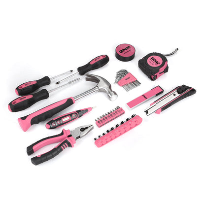 46 Pieces Household Hand Tool Kit with Toolbox [A Variety of Color Options]