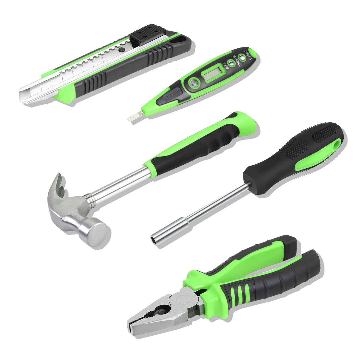 46 Pieces Household Hand Tool Kit with Toolbox [A Variety of Color Options]