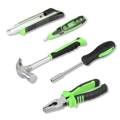 46 Pieces Household Hand Tool Kit with Toolbox [A Variety of Color Options]