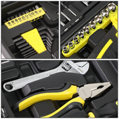 46 Pieces Household Hand Tool Kit with Cordless Drill + Portable Toolbox [A Variety of Color Options]