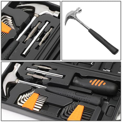160 Pcs Auto/ Home Hand Tool Kit - Wrenches Pliers Ratchets Sockets w/ Toolbox [A Variety of Color Options]
