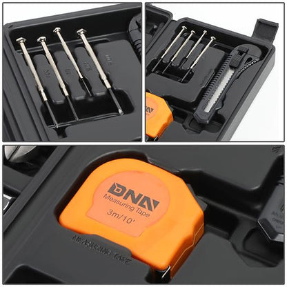 160 Pcs Auto/ Home Hand Tool Kit - Wrenches Pliers Ratchets Sockets w/ Toolbox [A Variety of Color Options]