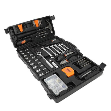 160 Pcs Auto/ Home Hand Tool Kit - Wrenches Pliers Ratchets Sockets w/ Toolbox [A Variety of Color Options]