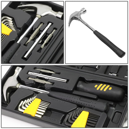 160 Pcs Auto/ Home Hand Tool Kit - Wrenches Pliers Ratchets Sockets w/ Toolbox [A Variety of Color Options]