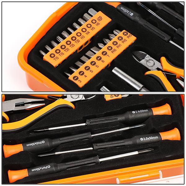 37 Pcs Repair Hand Tool Combination Kit Screwdriver/ Bit Driver/ Bit Set/ Pliers/ Sockets