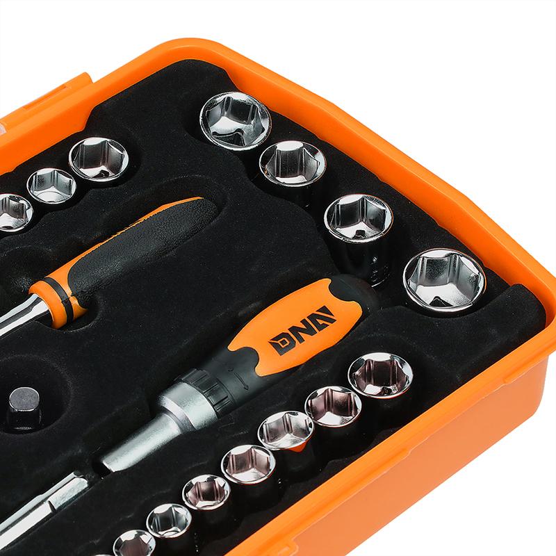 41 Pieces Household Hand Tool Kit with Toolbox - Orange