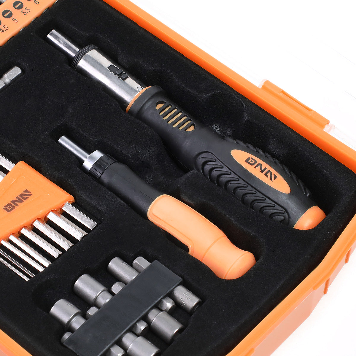 51 Pcs Repair Hand Tool Combination Kit Screwdriver/ Bit Set/ SAE Hex Keys/ Sockets