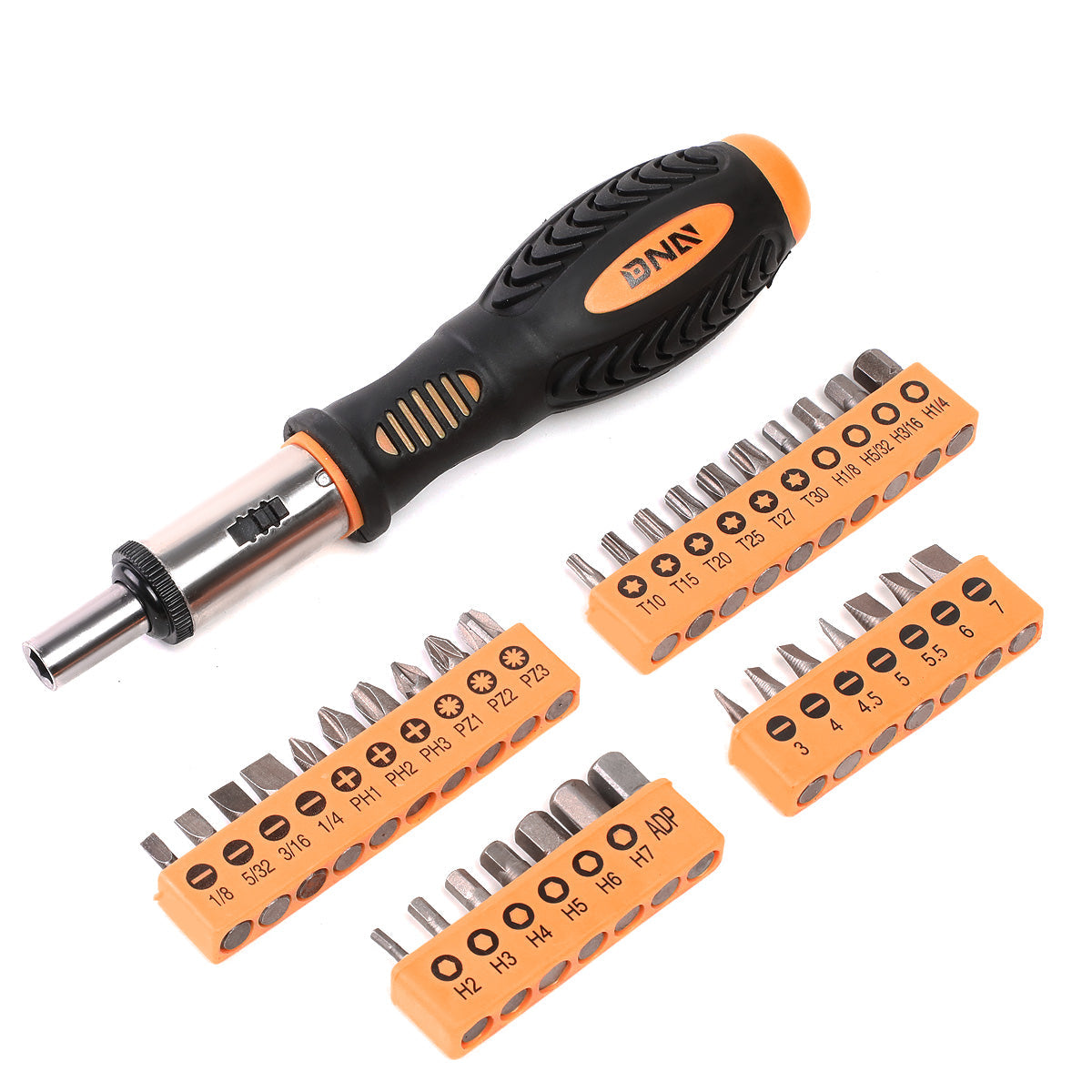51 Pcs Repair Hand Tool Combination Kit Screwdriver/ Bit Set/ SAE Hex Keys/ Sockets
