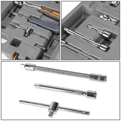 42pcs 1/4 in. Drive Sockets & Ratchet Tool Set