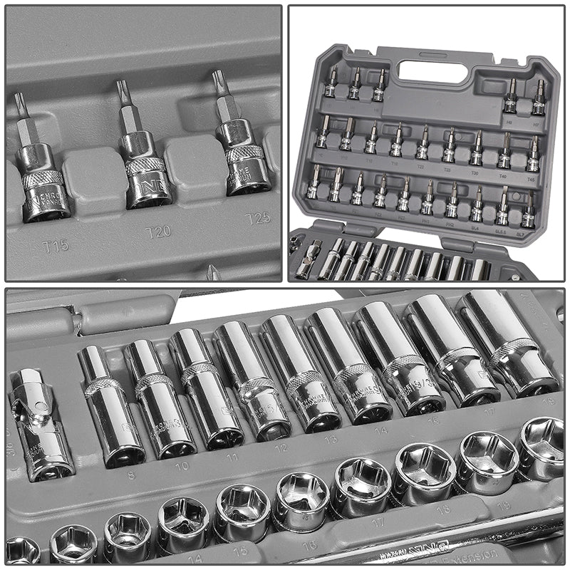 58pcs 3/8 in. Drive Sockets & Ratchet Tool Set