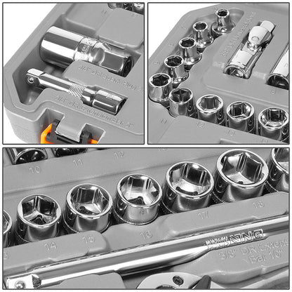 58pcs 3/8 in. Drive Sockets & Ratchet Tool Set