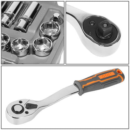 58pcs 3/8 in. Drive Sockets & Ratchet Tool Set