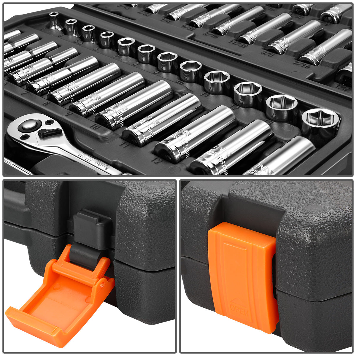 72-Pieces 1/4 in. Drive Impact Socket Set